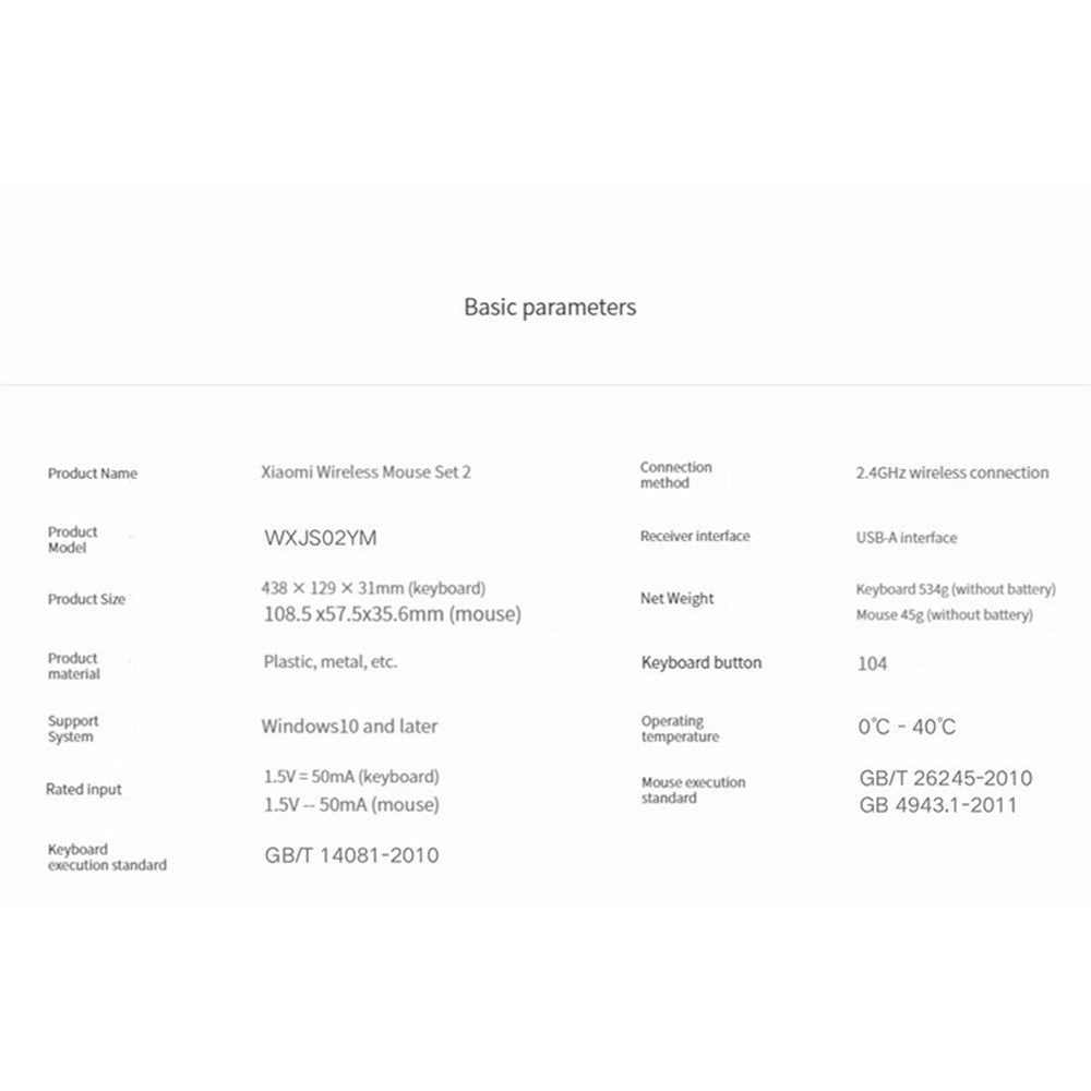 Keyboard WXJS02YM 2.4G Wireless