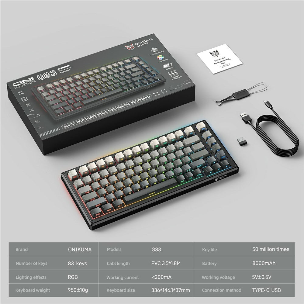 Mechanical Keyboard ONIKUMA G83 82-Key
