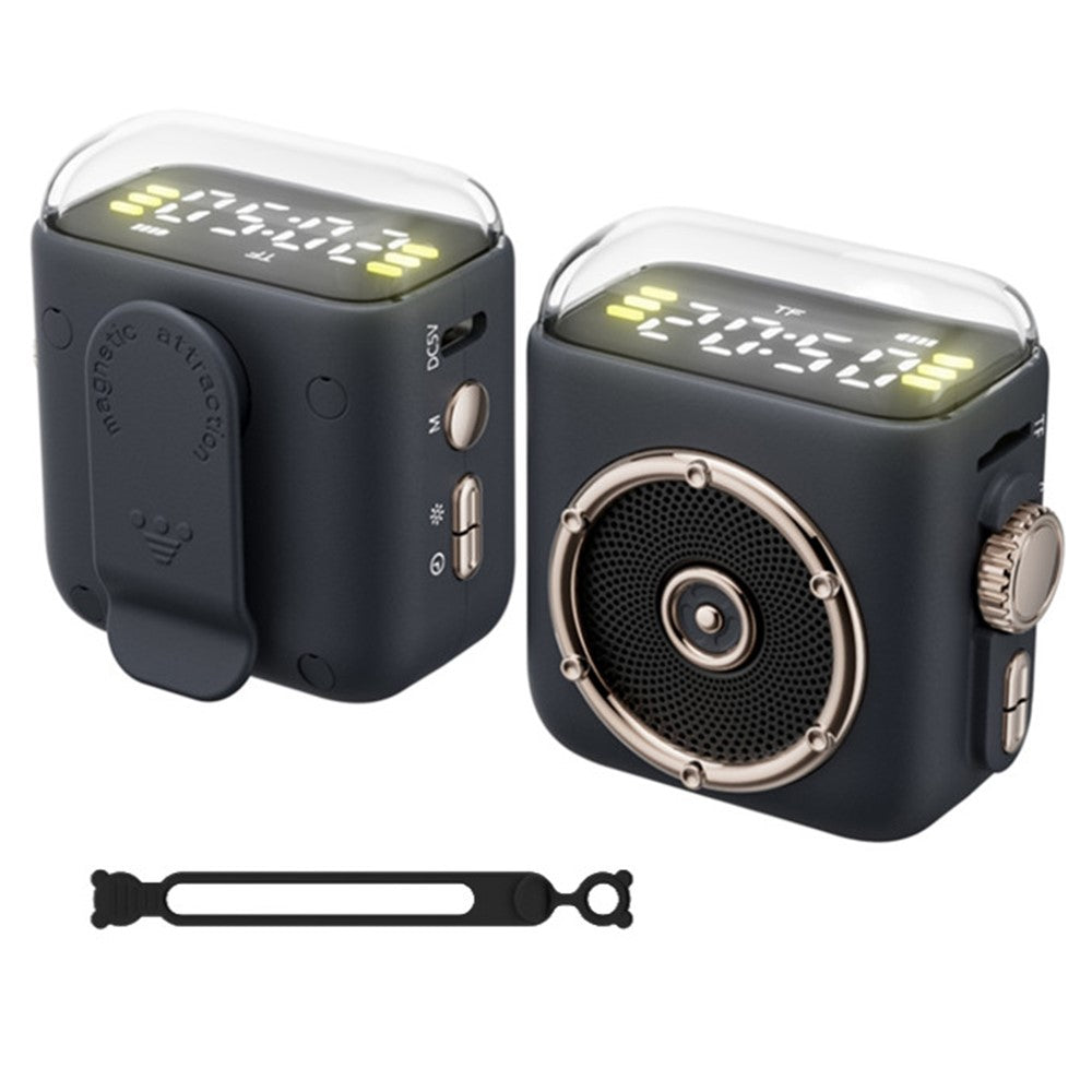 Portable Magnetic Speaker Night Light Clock