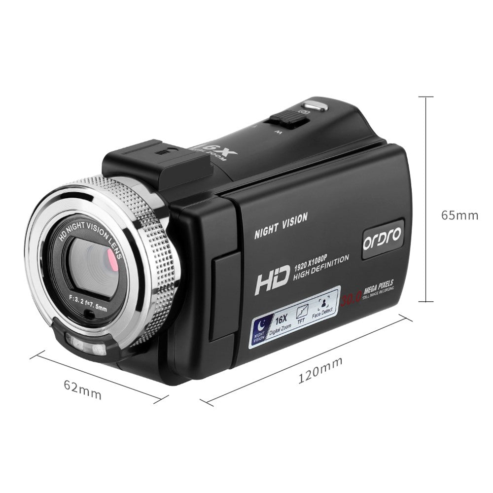 Digital Camera ORDRO V12 3.0 Inch 1080P Full HD Video Camera