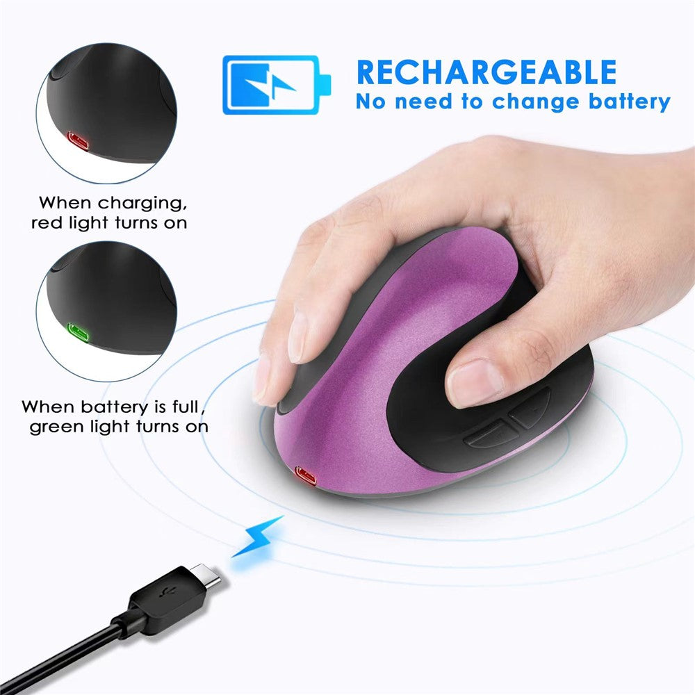 Vertical Mouse Rechargeable Ergonomic Wireless 2.4G