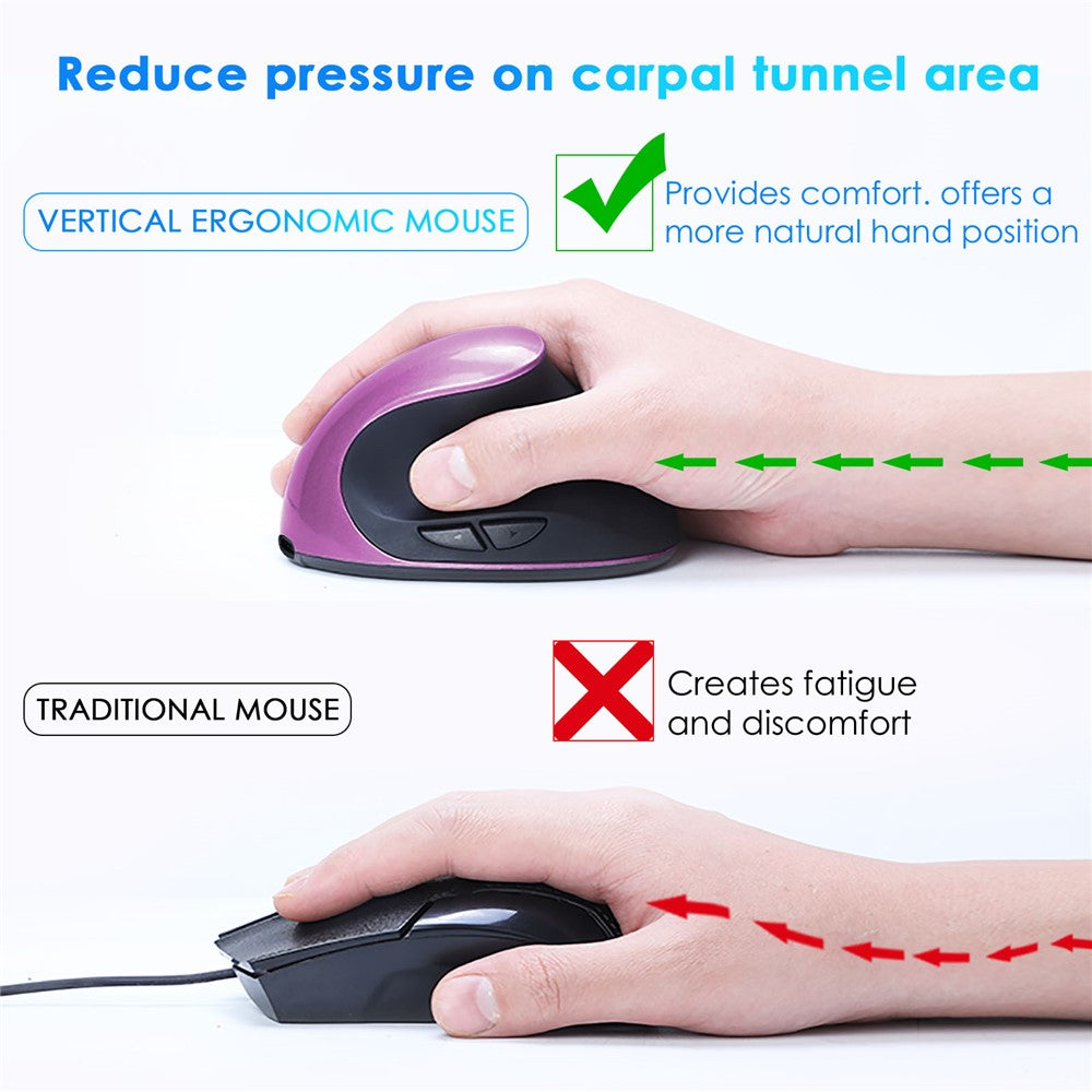 Vertical Mouse Rechargeable Ergonomic Wireless 2.4G