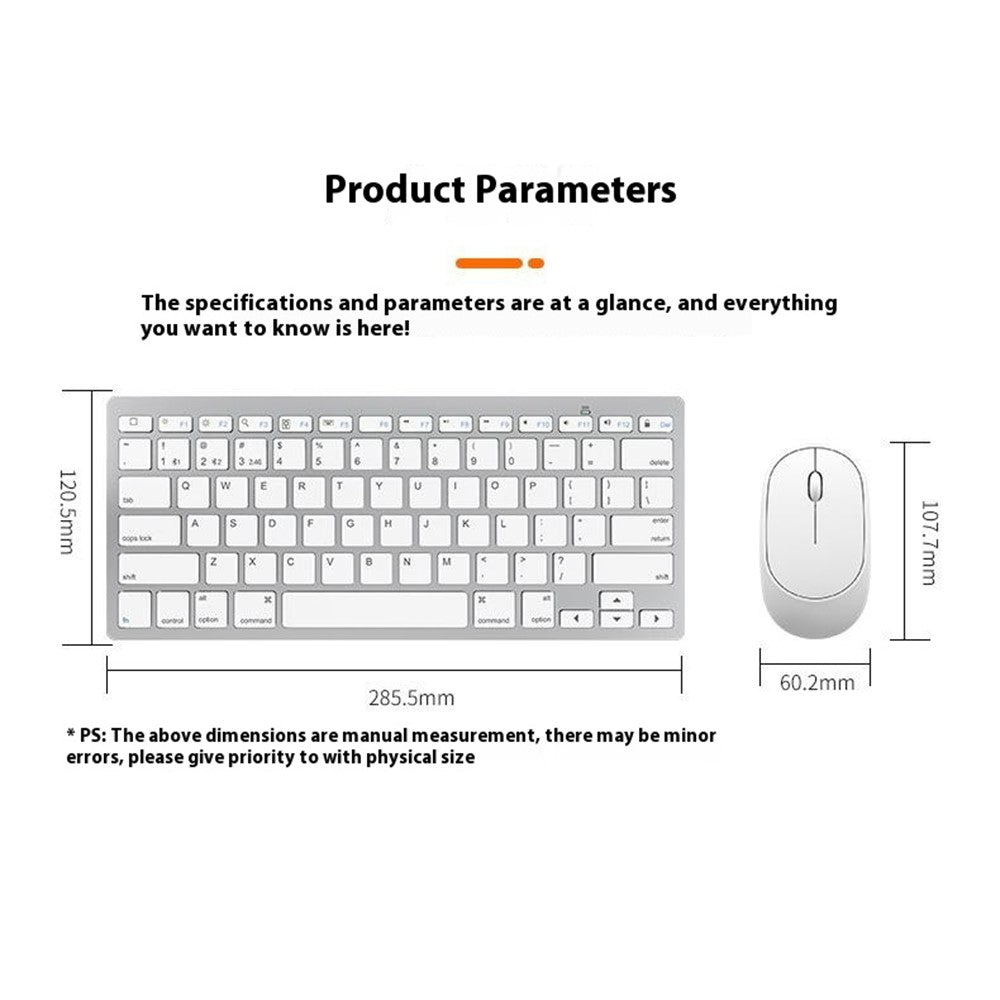 Keyboard and Mouse Set B666+MS-800 Wireless Bluetooth