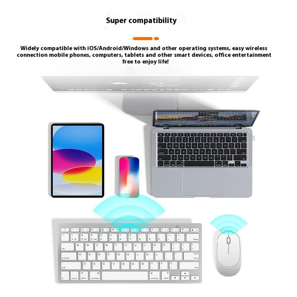 Keyboard and Mouse Set B666+MS-800 Wireless Bluetooth