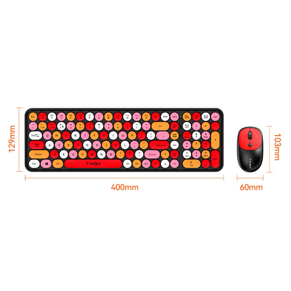 Keyboard Mouse Set   T-WOLF TF350 2.4G Wireless