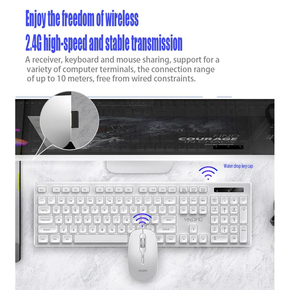 Set Keyboard Mouse YINDIAO V3Max 2.4G Wireless