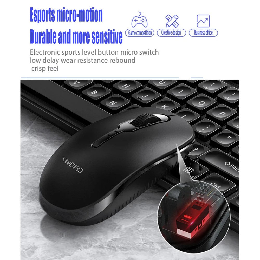 Set Keyboard Mouse YINDIAO V3Max 2.4G Wireless