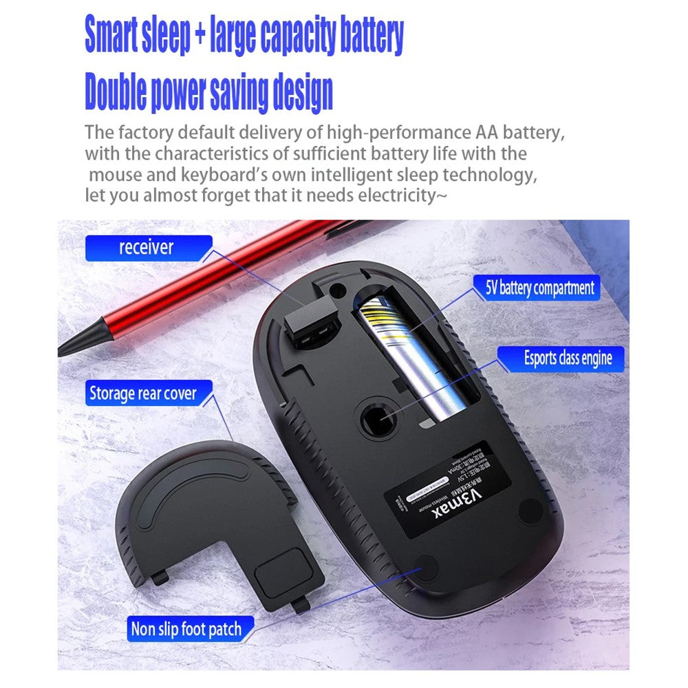 Set Keyboard Mouse YINDIAO V3Max 2.4G Wireless