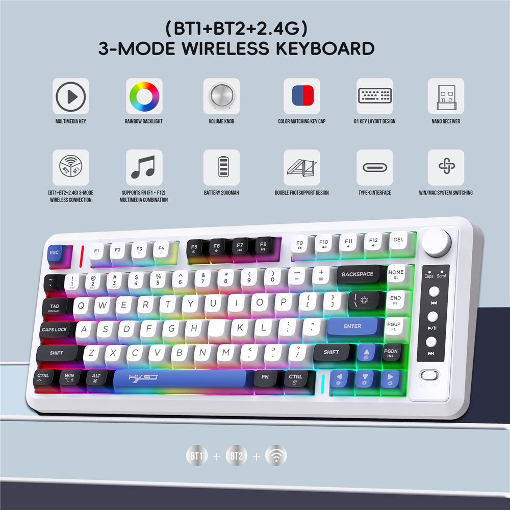 Keyboard HXSJ L400 81 Keys with RGB Backlit