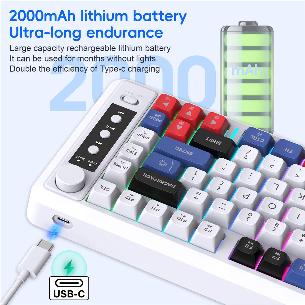 Keyboard HXSJ L400 81 Keys with RGB Backlit