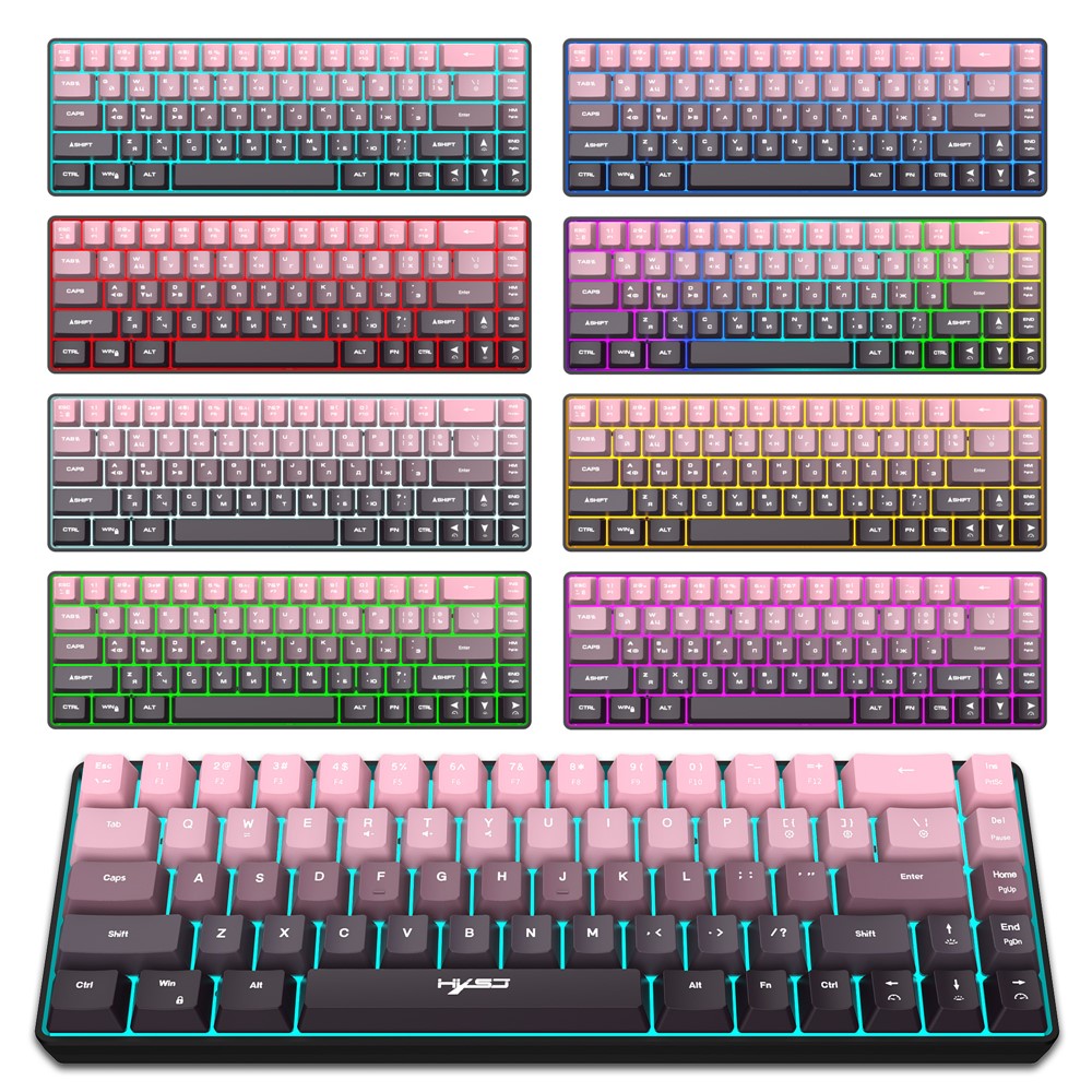 Keyboard HXSJ V200 Ergonomic 68 Keys