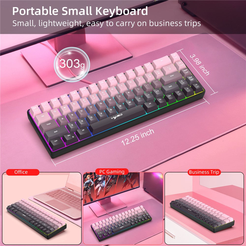 Keyboard HXSJ V200 Ergonomic 68 Keys