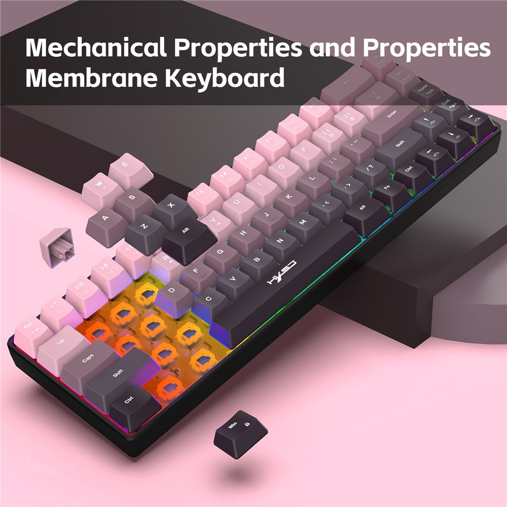 Keyboard HXSJ V200 Ergonomic 68 Keys