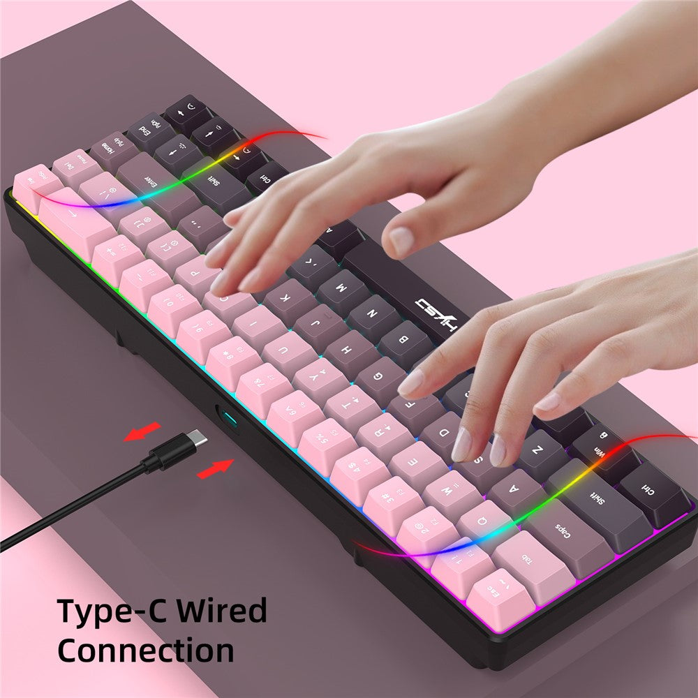 Keyboard HXSJ V200 Ergonomic 68 Keys