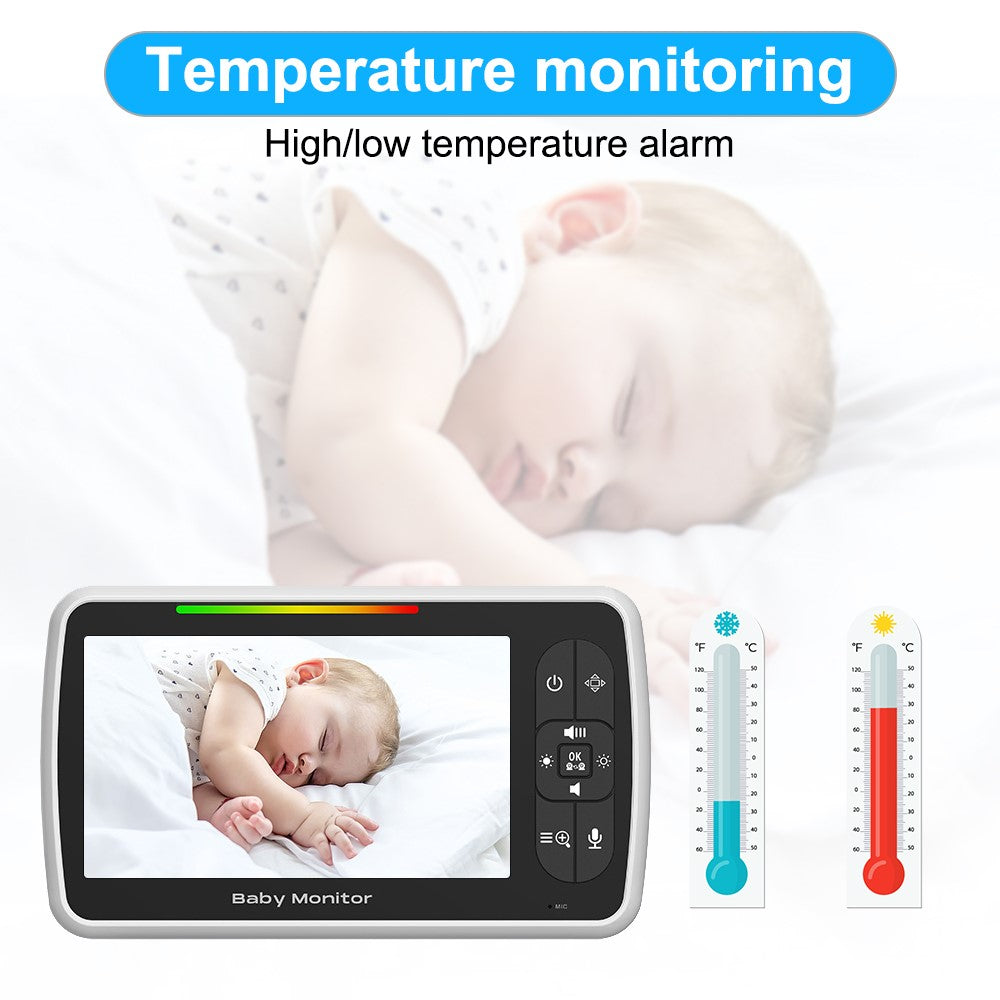 SM650 Baby Monitor 5-inch Display Two-Way Voice 2.4GHz  Indoor Surveillance Camera