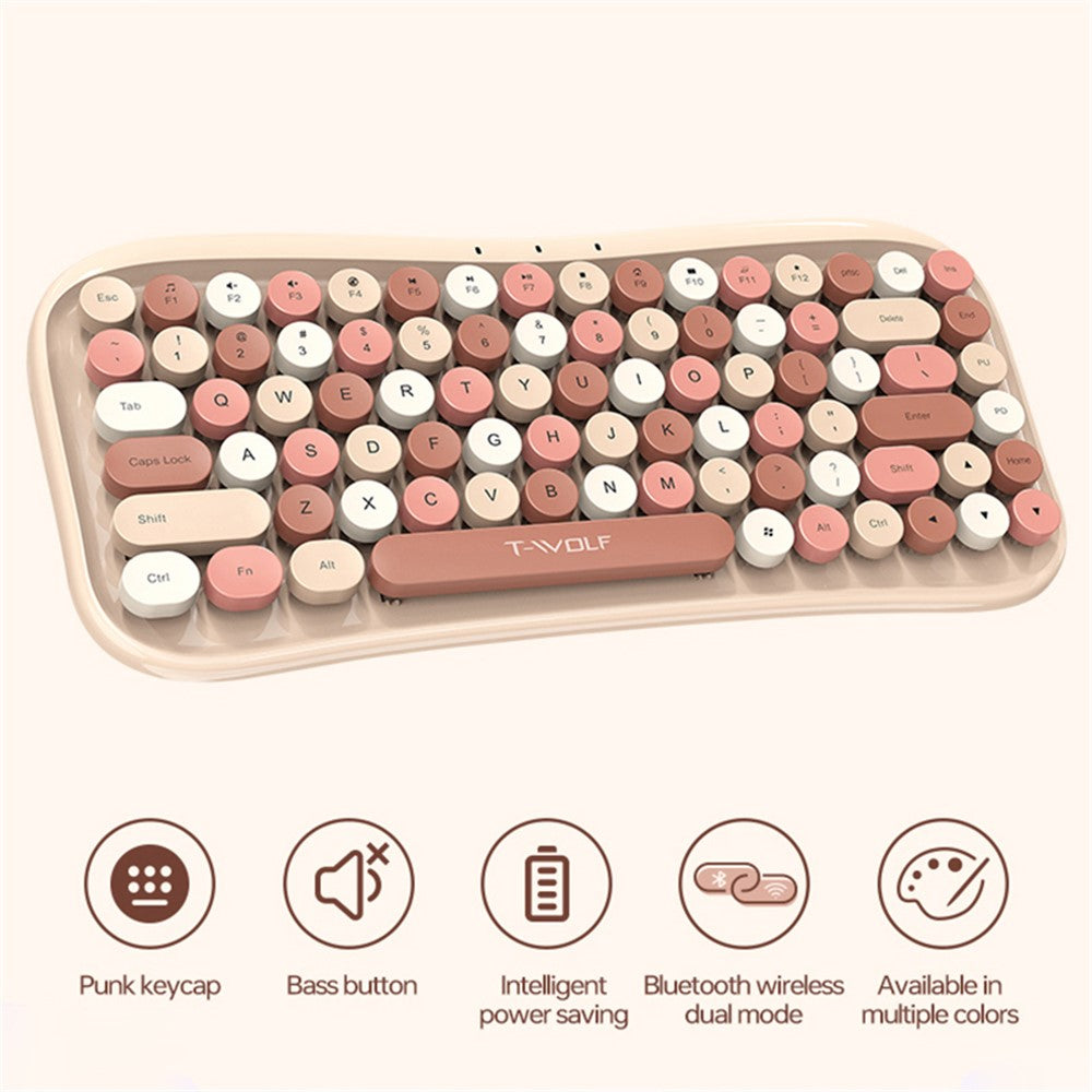 Keyboard Mouse Set T-WOLF TF660 Bluetooth