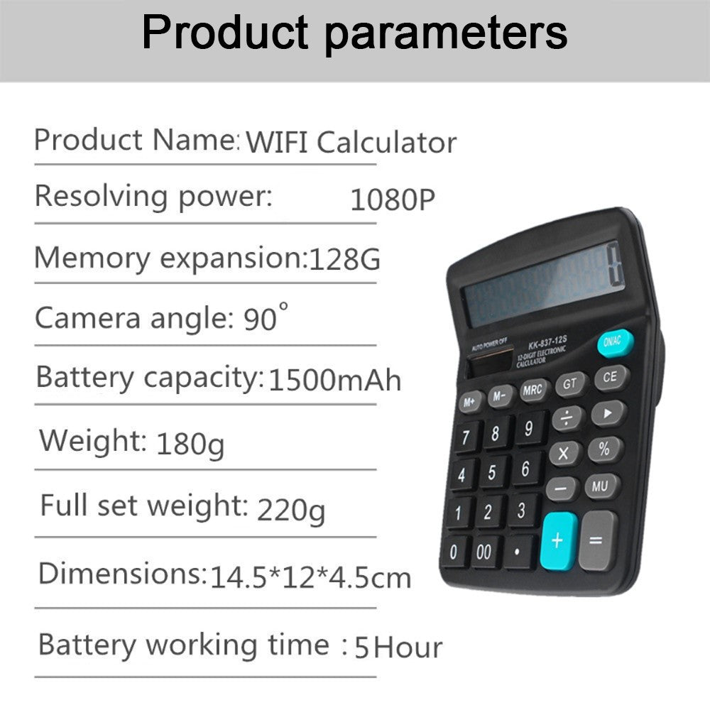 WiFi Calculator Hidden Camera HD