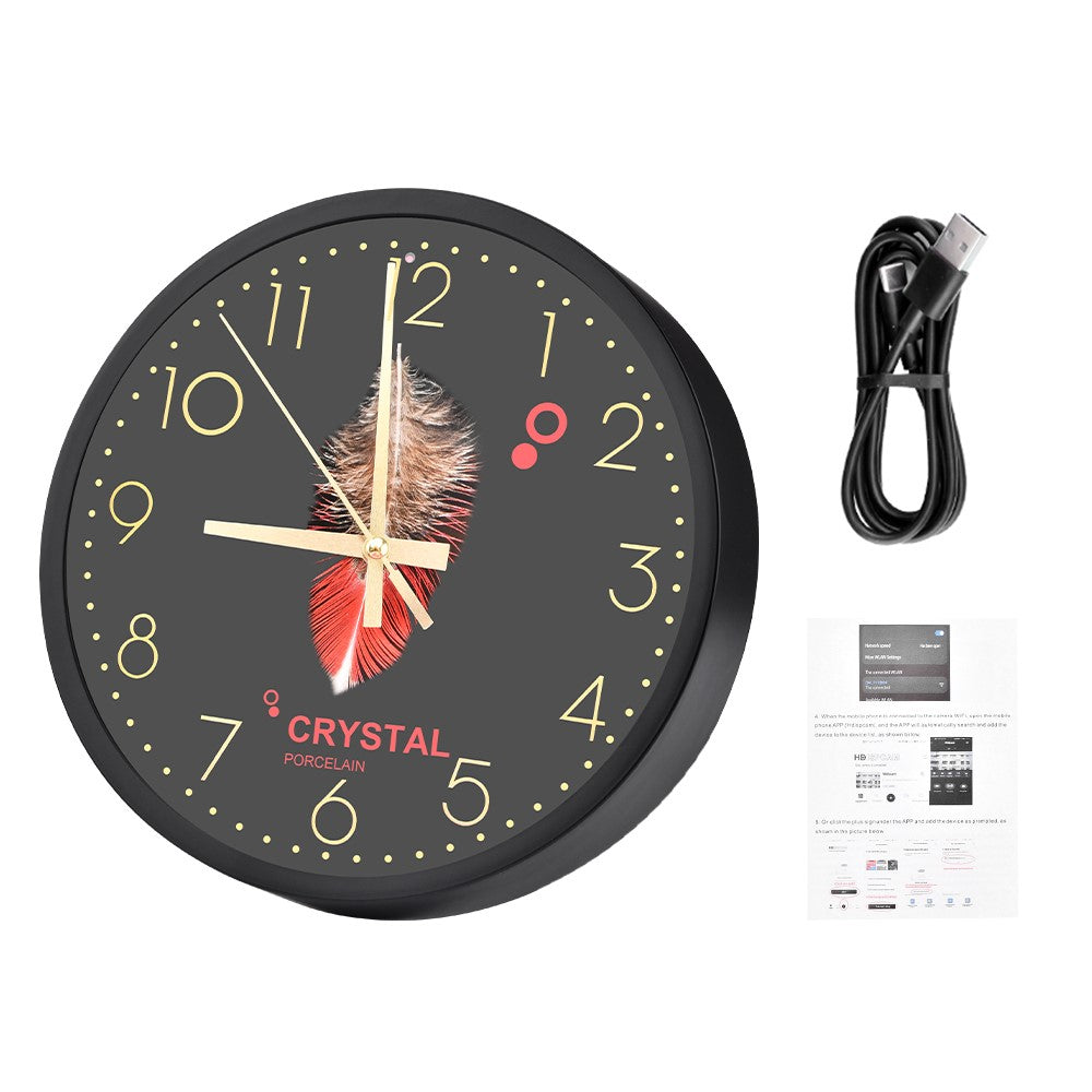 Wall Clock Camera with Recording, Motion Detection, and Audio Recording