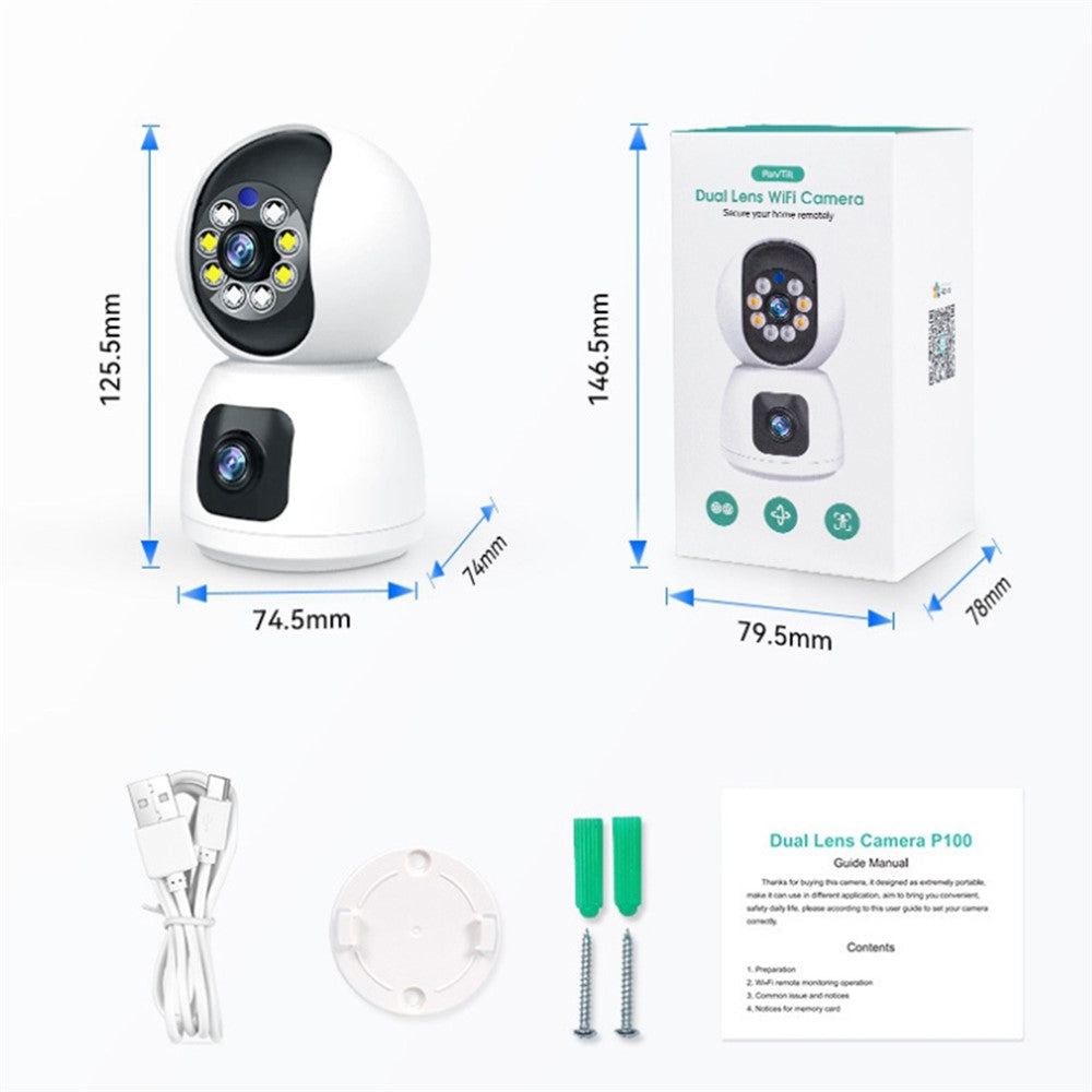 P221B Dual Lens Indoor Security Camera 2MP
