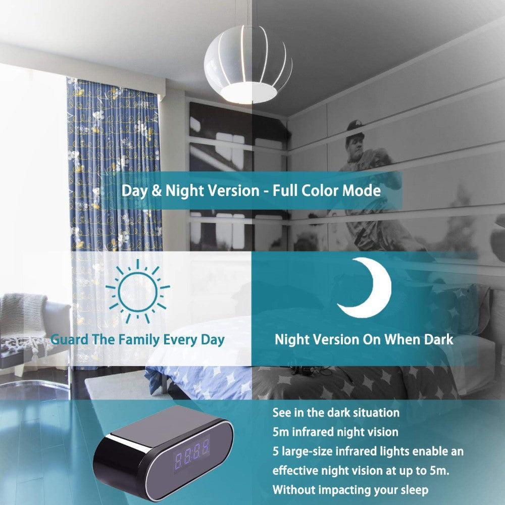 Hidden Clock Camera HD 1080P