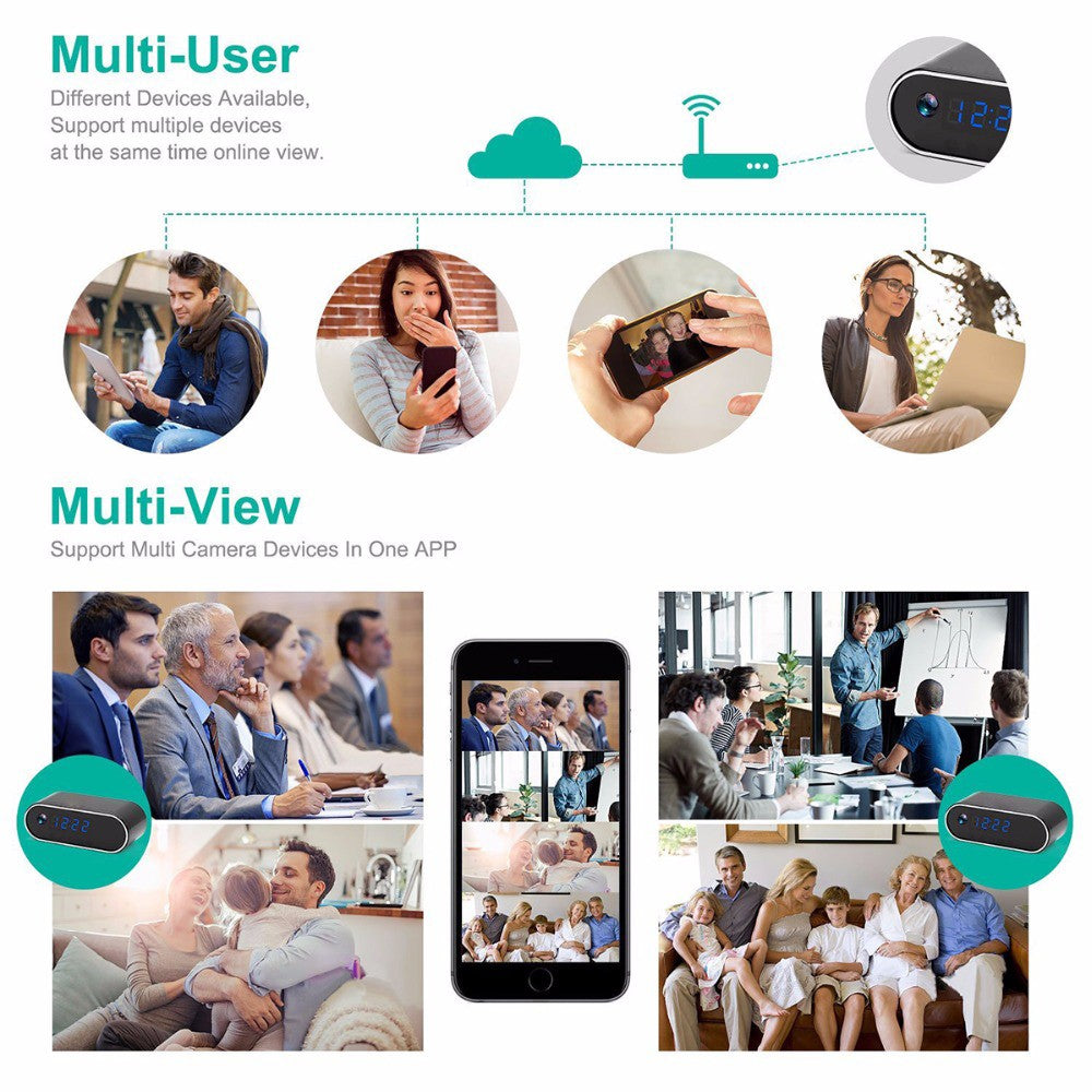 Hidden Clock Camera HD 1080P