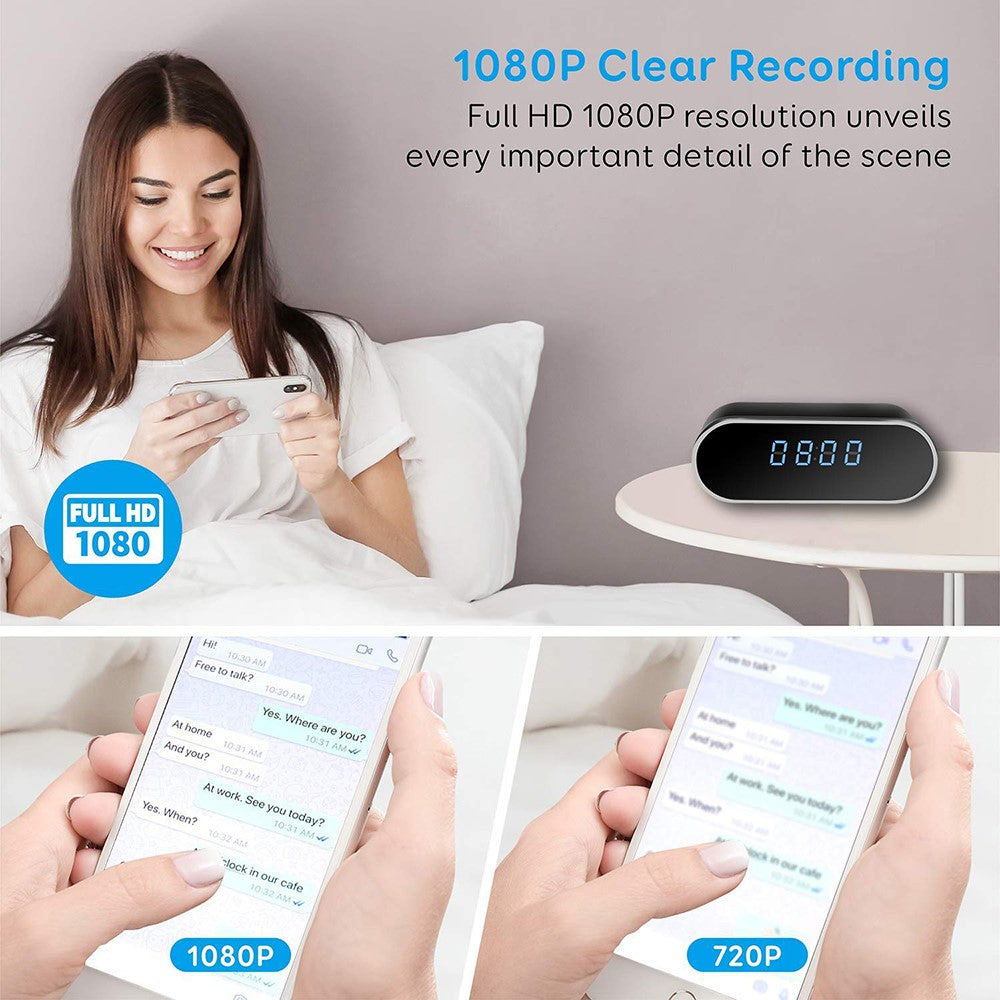 Hidden Clock Camera HD 1080P