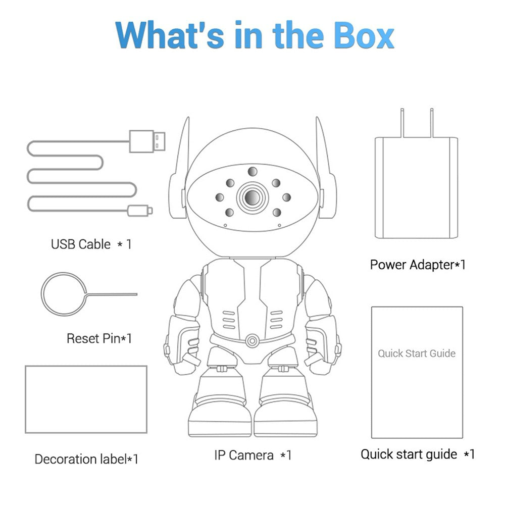 ESCAM PT205 Robot Design Home Camera