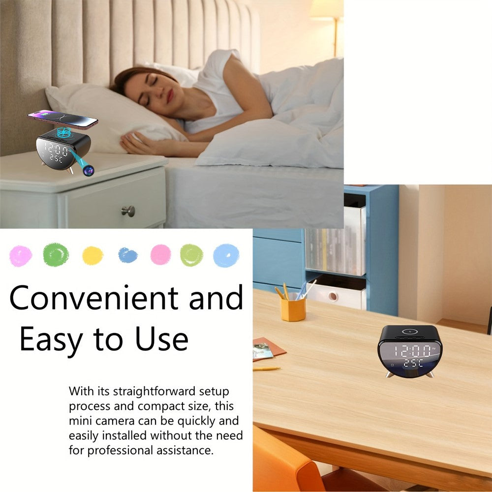 Hidden Camera 15W Charger, Clock