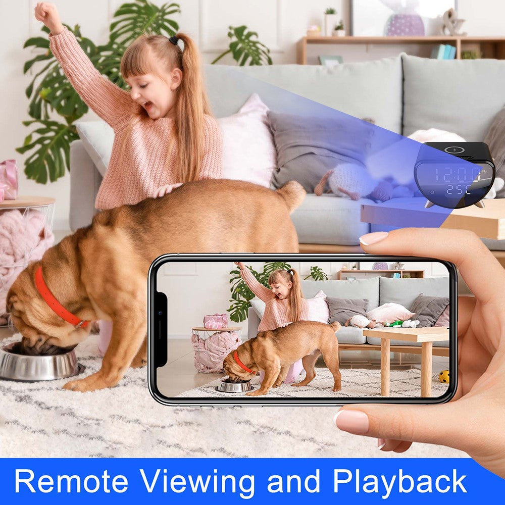 Hidden Camera 15W Charger, Clock