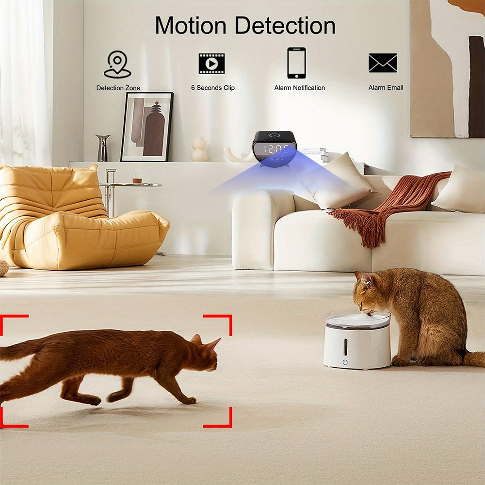 Hidden Camera 15W Charger, Clock