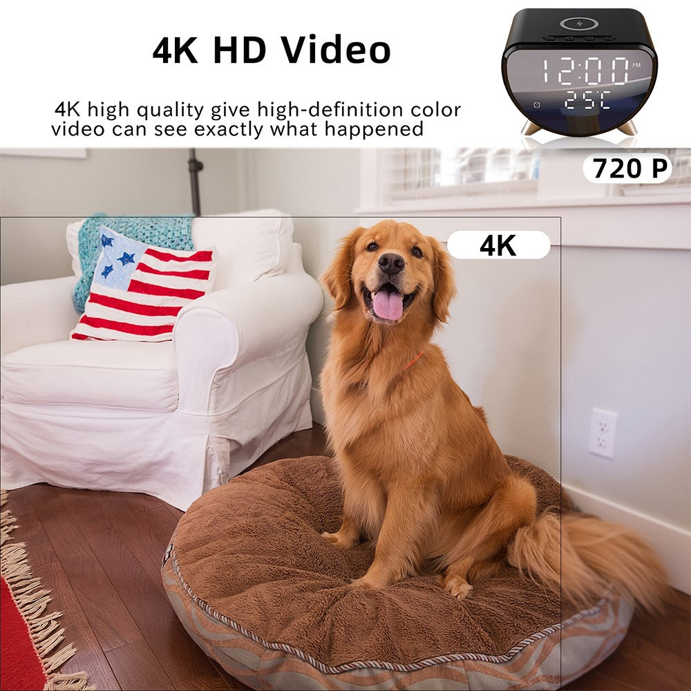 Hidden Camera 15W Charger, Clock