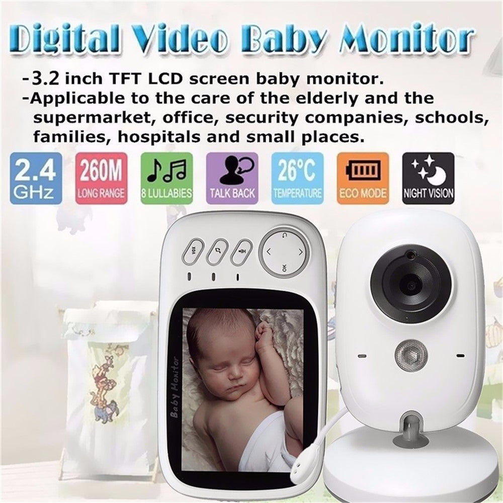 3.2 inch TFT LCD Screen Wireless Baby Care Monitor Camera Indoor