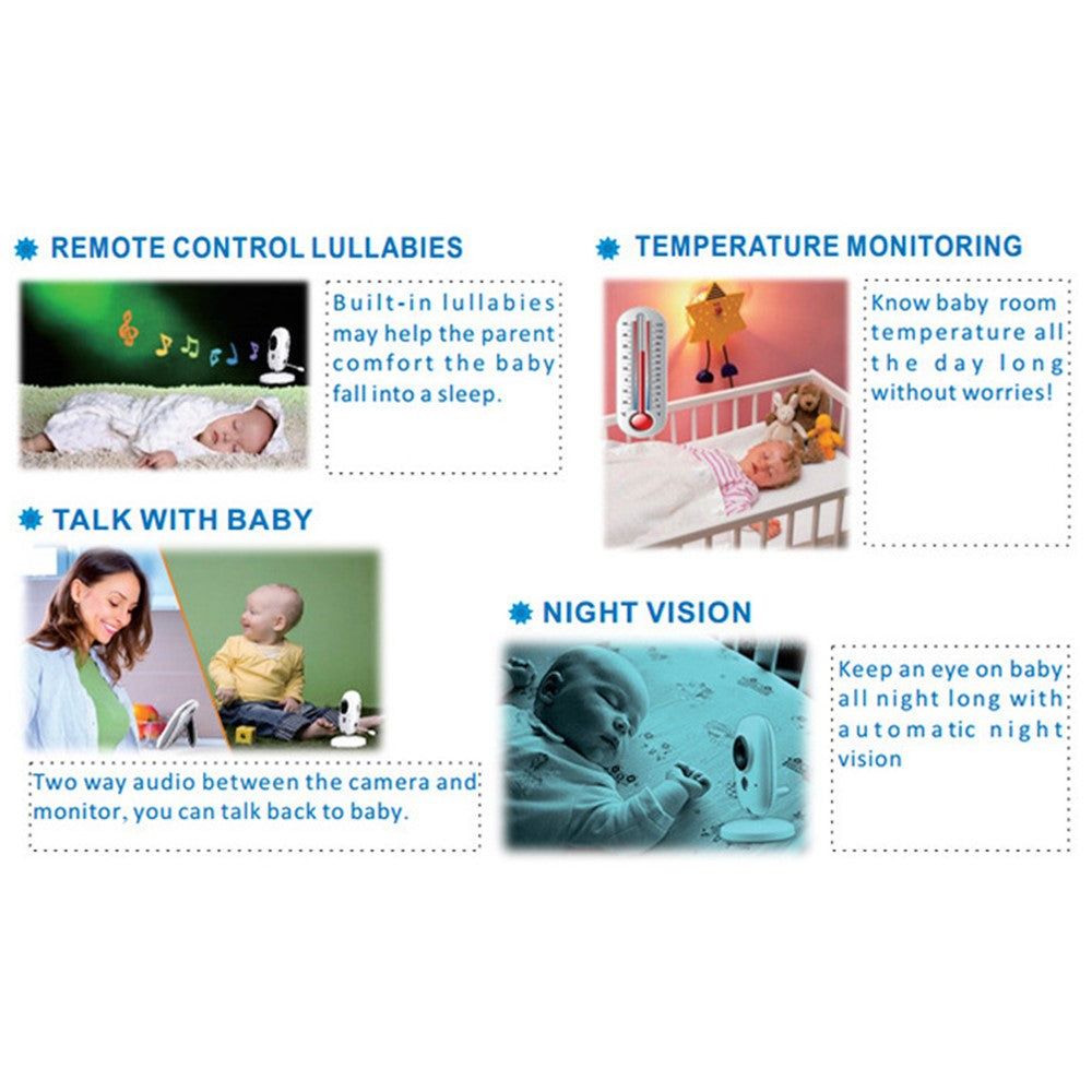 3.2 inch TFT LCD Screen Wireless Baby Care Monitor Camera Indoor