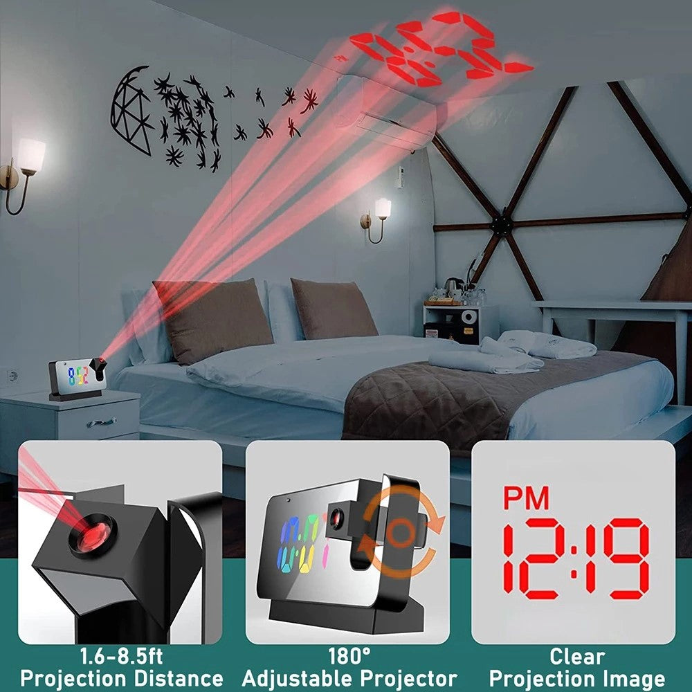 Projection Alarm Clock WiFi Camera