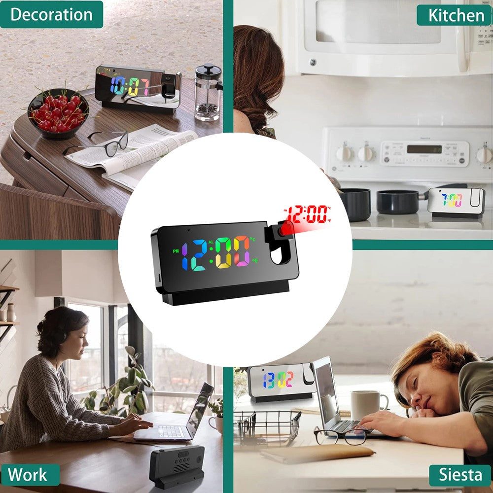 Projection Alarm Clock WiFi Camera