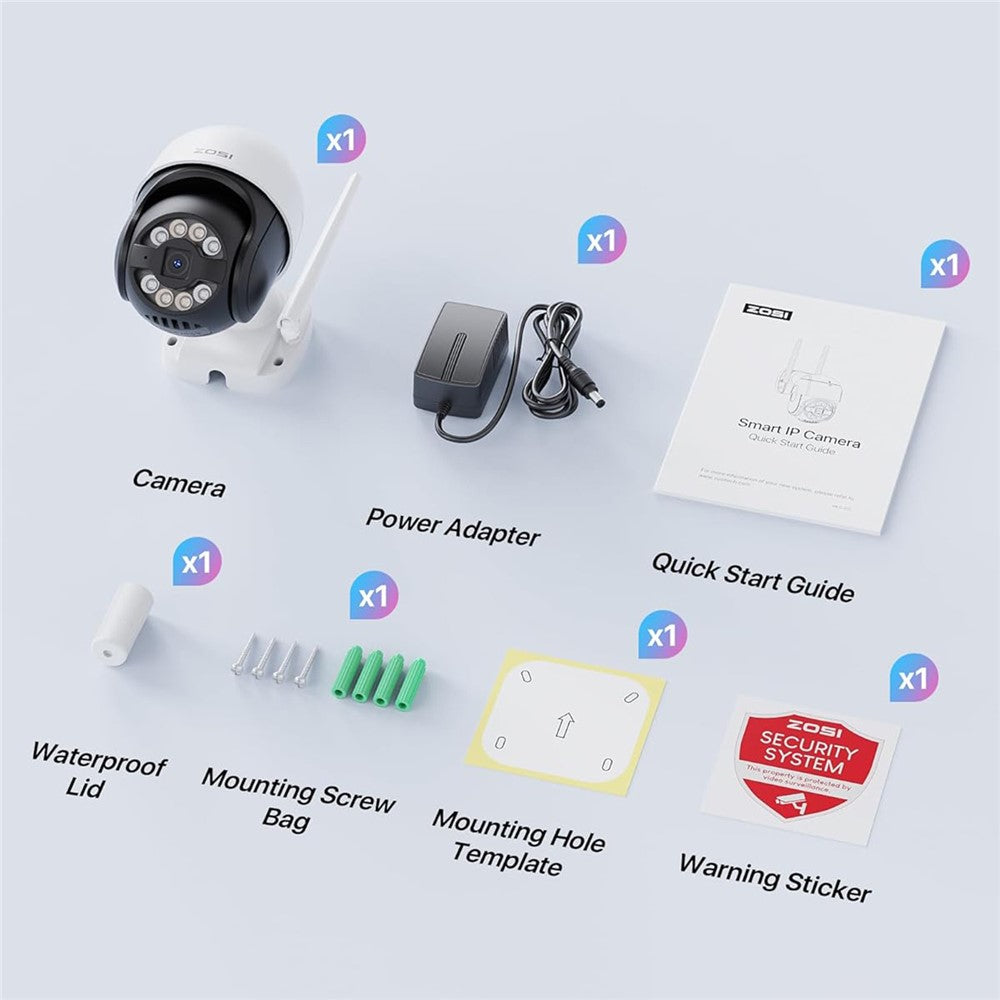 ZOSI C2892w 2MP HD Smart Network Surveillance Camera Outdoor