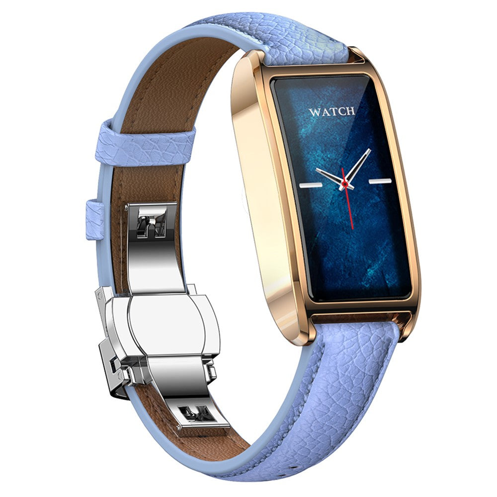 Dora T Smart Watch for Women Fitness Tracker IP68 Waterproof Heart Rate Monitor Smartwatch, Leather Band