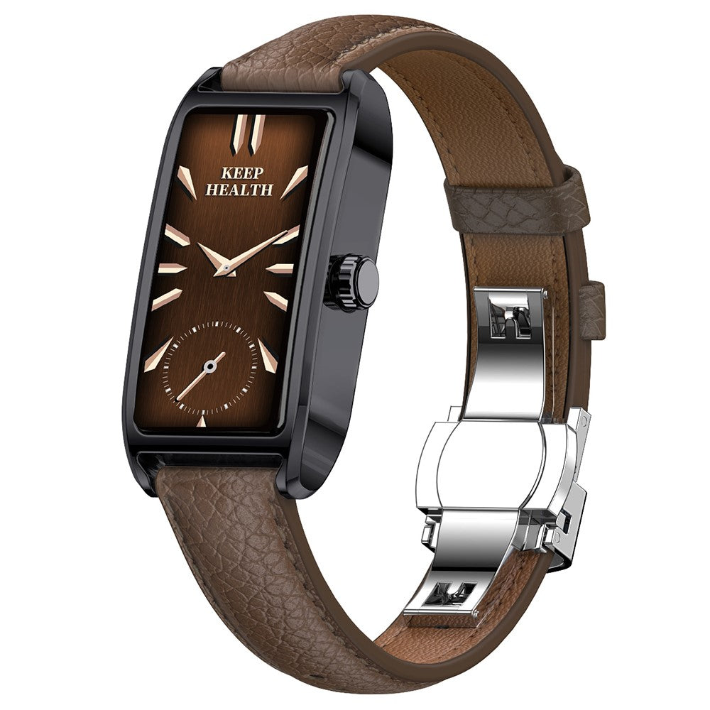 Dora T Smart Watch for Women Fitness Tracker IP68 Waterproof Heart Rate Monitor Smartwatch, Leather Band