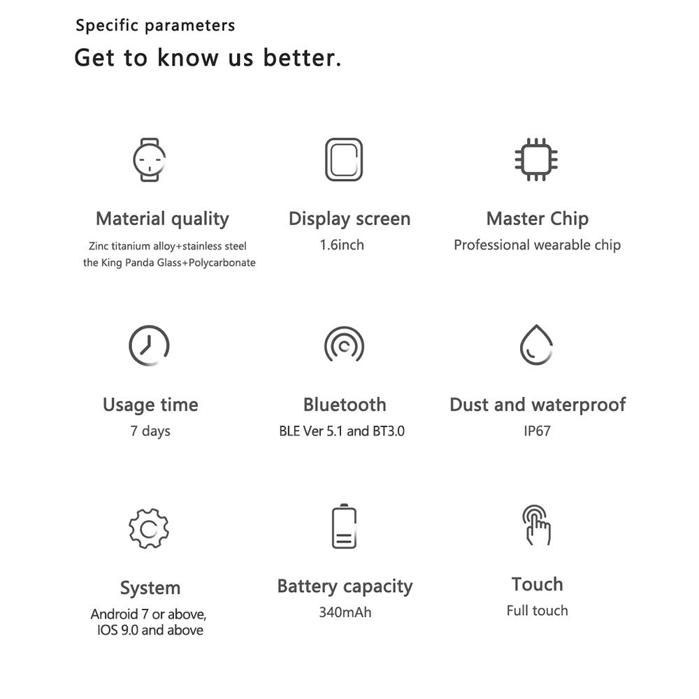 Smartwatch GT45 1.6-inch