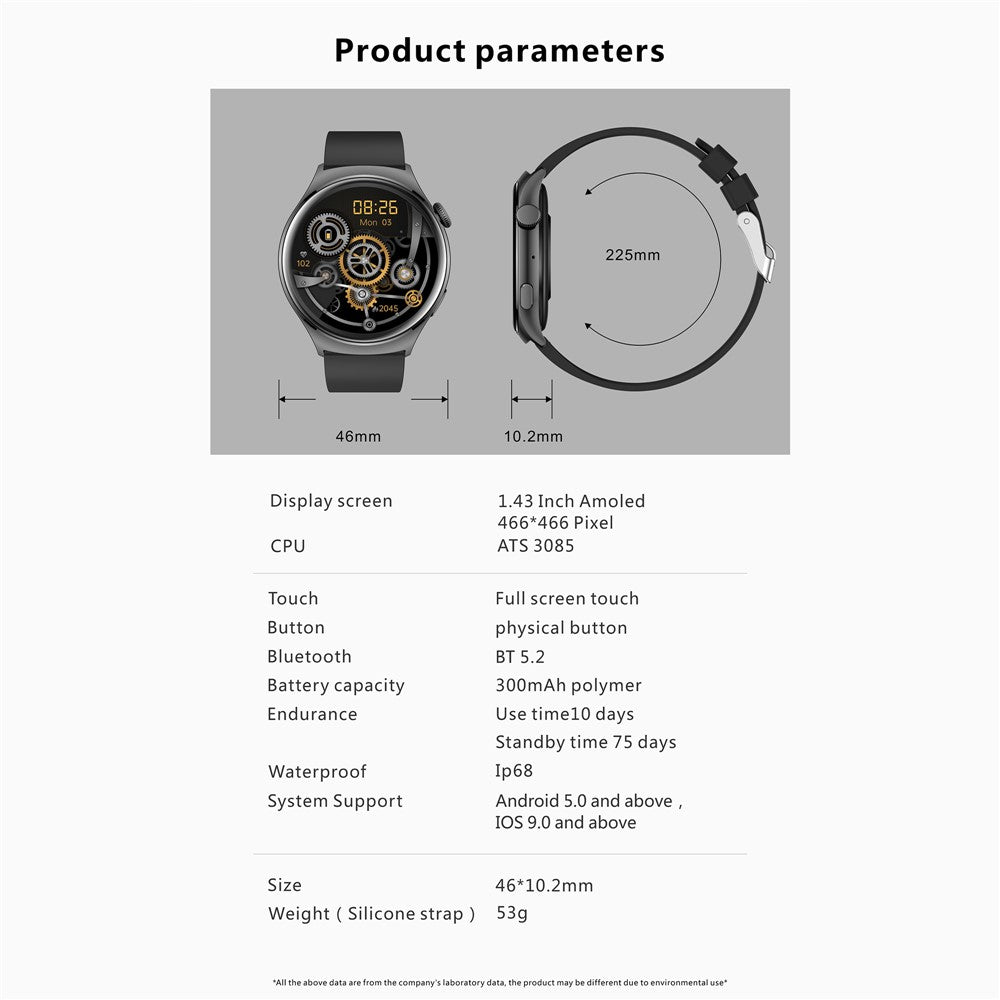 SmartWatch QX10 1.43" AMOLED Display