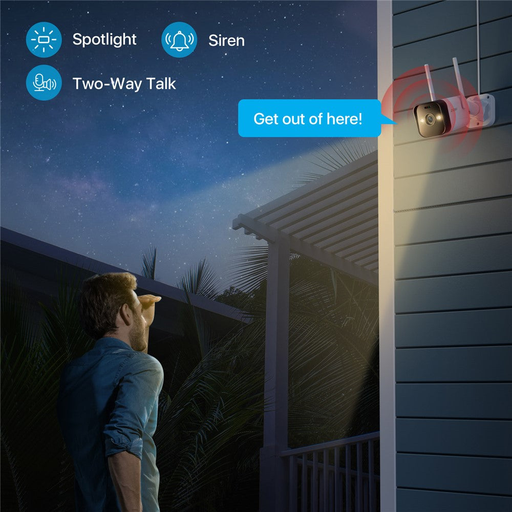 ZOSI WiFi Outdoor Security Camera 4MP Plug In