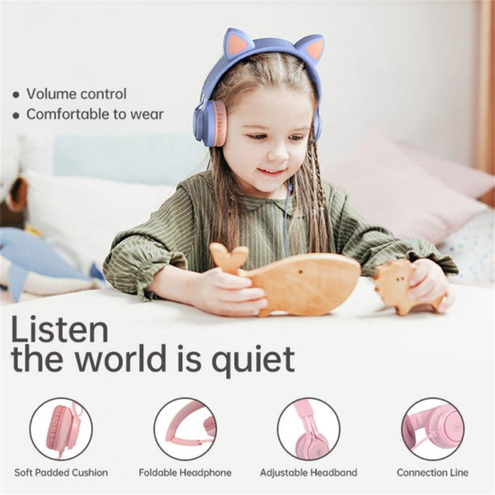 Headphones FINGERTIME EP08 Lovely Cute Cat Ear Decor