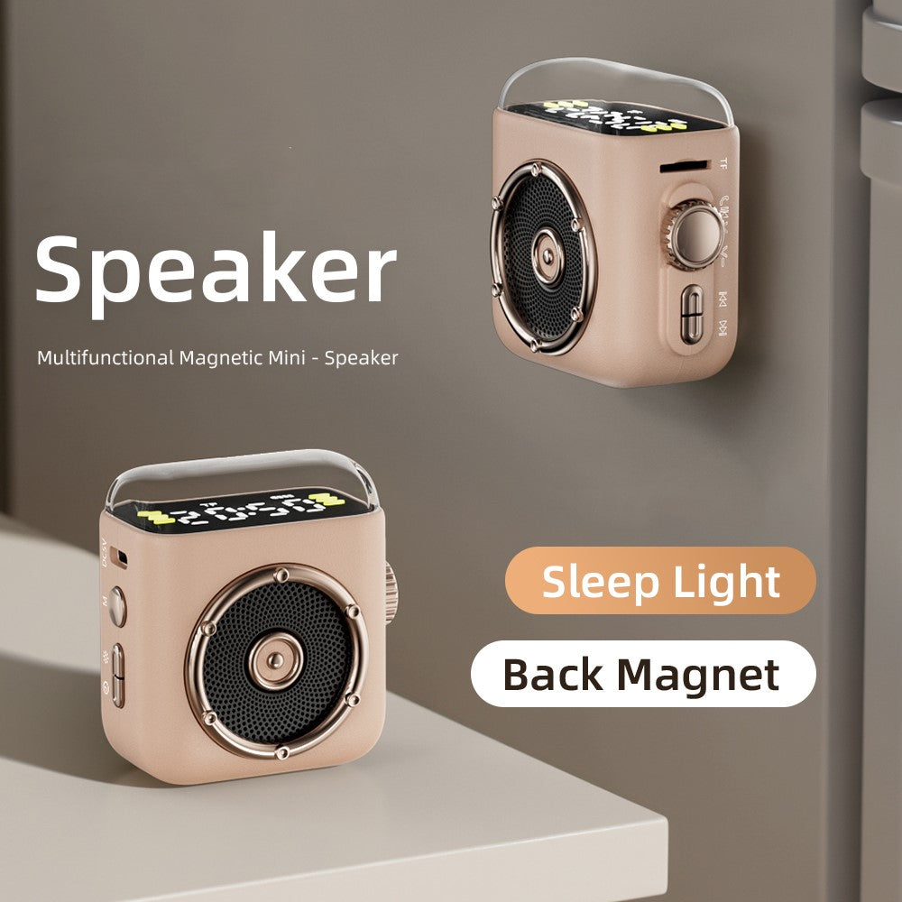 Portable Magnetic Speaker Night Light Clock