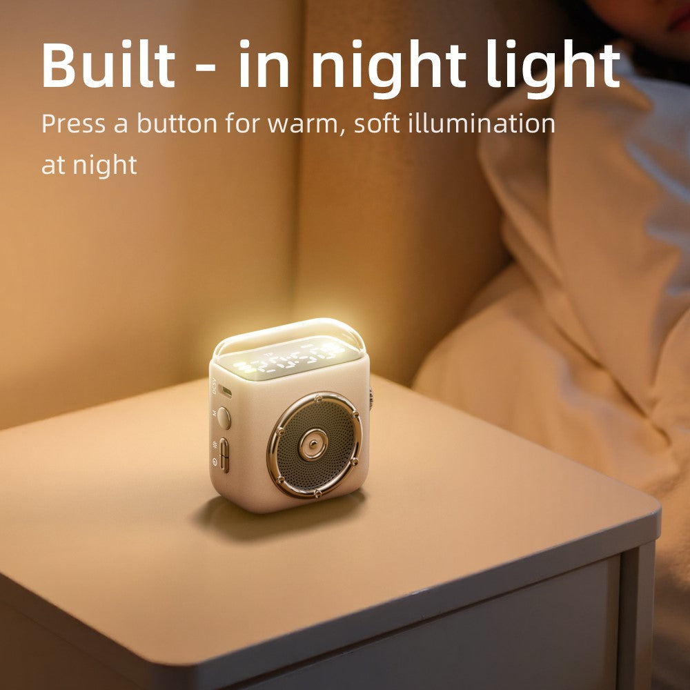 Portable Magnetic Speaker Night Light Clock