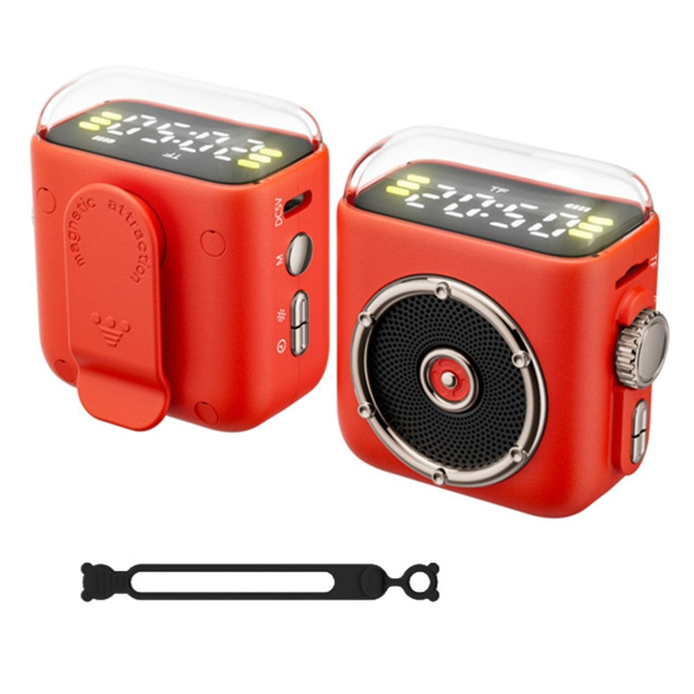 Portable Magnetic Speaker Night Light Clock