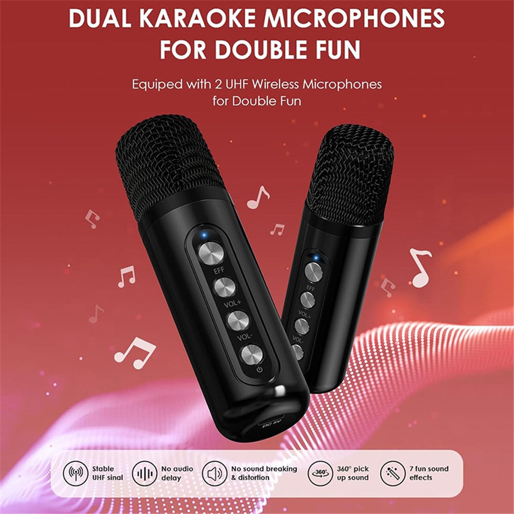 Karaoke YS307  Bluetooth with 2 Microphones