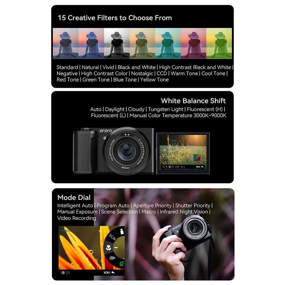 Mirrorless Camera ORDRO G730