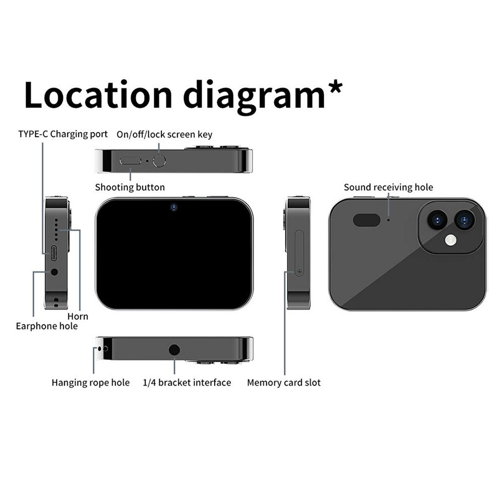 Digital Cameras D6 3 Lens CCD Camera 4K