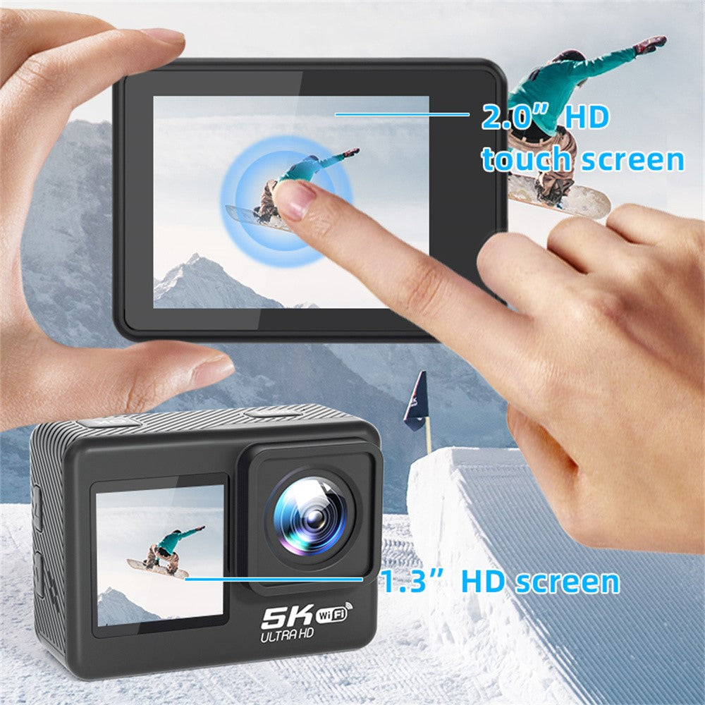 Action Camera F303AATR 5K Ultra HD Dual Screen