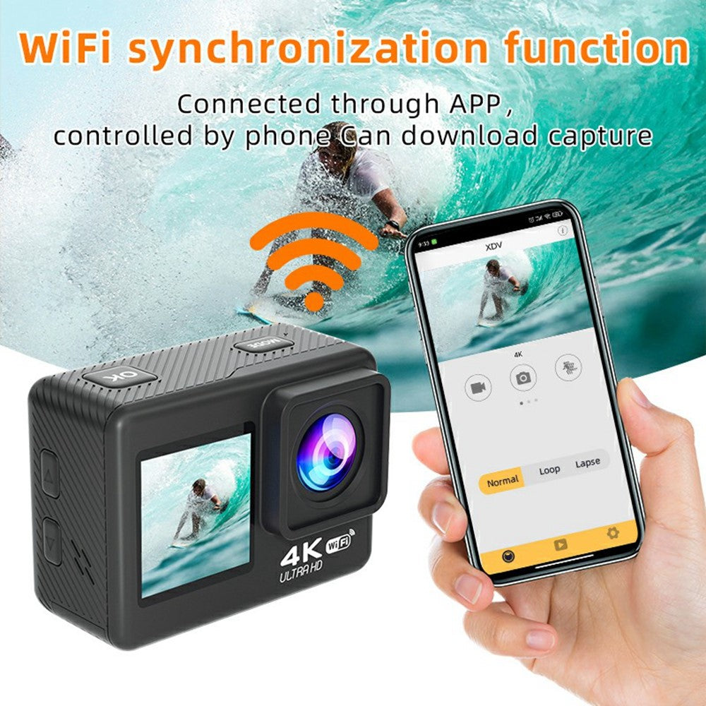 Action Camera 4K F200AA 2.0 Inch + 1.4 Inch Dual Screen